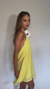 TIFFANY MINI DRESS - LEMON SILK