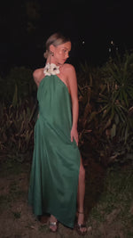 TIFFANY GOWN - EMERALD SILK