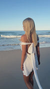 OLYMPIA MINI DRESS - PEARL SILK
