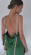 SOFIA GOWN - EMERALD SILK