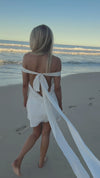 OLYMPIA MINI DRESS - PEARL SILK