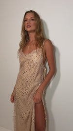 SOFIA GOWN - EMBELLISHED CHAMPAGNE SILK