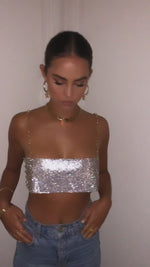 FLUME TOP - SILVER GLIMMER