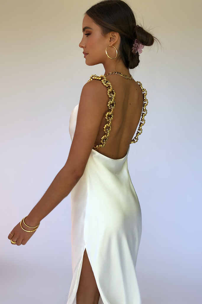 ALLEGRA GOWN - PEARL SILK