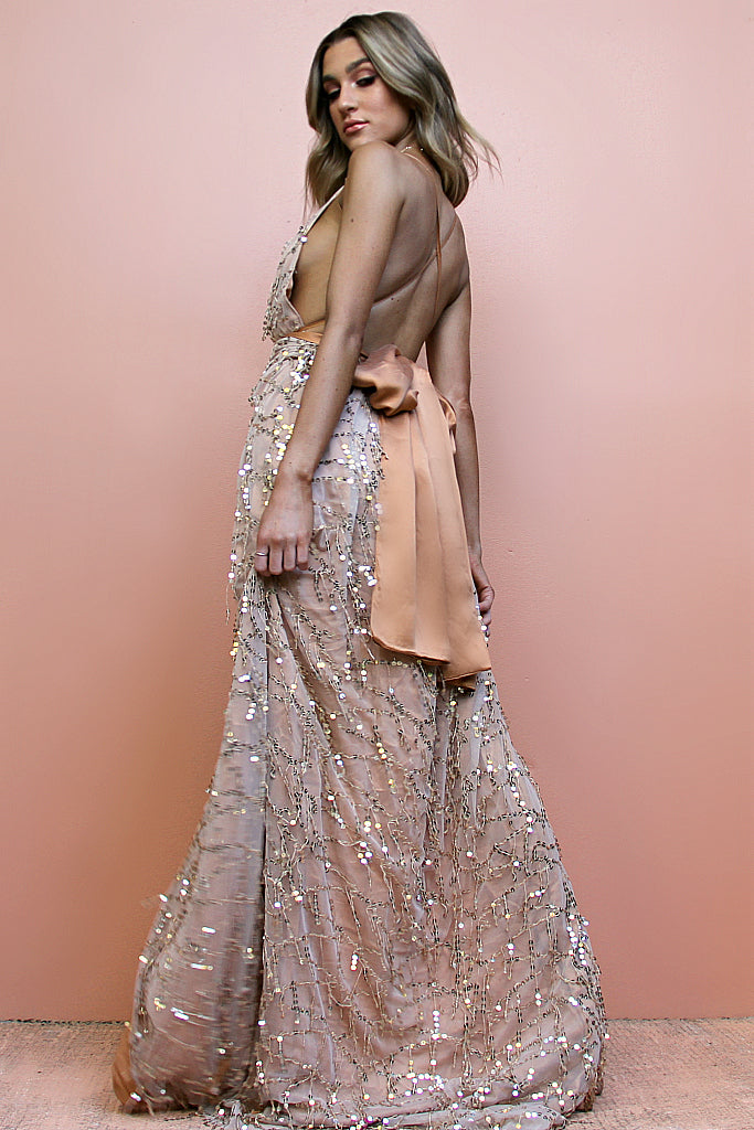 Turquoise Sequin Multiway Dress MULTIWAY GOWN EMBELLISHED FOX SILK Sisters The Label Turquoise Sequin Multiway Dress MULTIWAY GOWN EMBELLISHED FOX SILK Sisters The Label