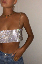 FLUME TOP - SILVER GLIMMER