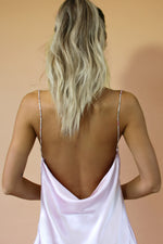 LAVENDER SILK - KITTY SLIP MINI DRESS