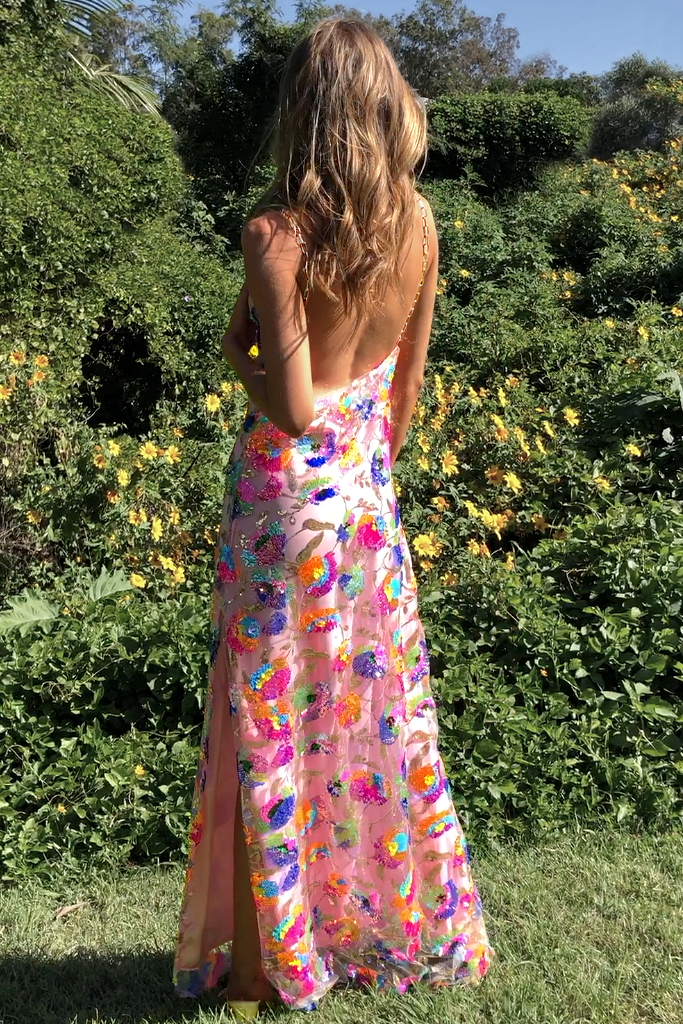 barbie pink slip dress Vintage Barbie Pink Slip Dress w/ slit floral lace