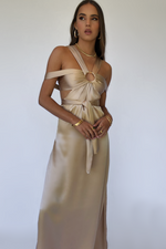 MULTIWAY GINNY GOWN - CHAMPAGNE SILK