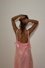 SOFIA GOWN - EMBELLISHED PINK SILK