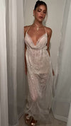 KINSEY GOWN - EMBELLISHED PEARL TULLE & SILK